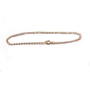 #15 Oval chain 14K Rose gold front view