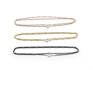 #17 Satellite oval chain 3 colors front view