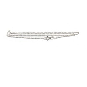 #21 Thin rolo chain Sterling Silver front view