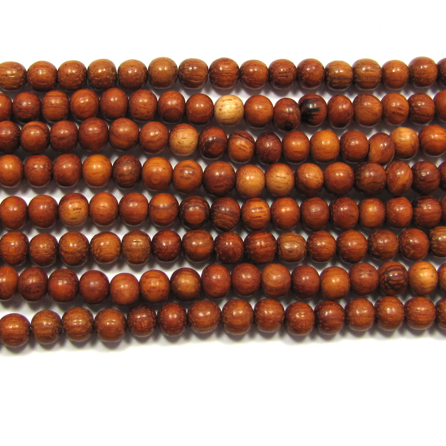 Brown Natural Wood Beads 6mm Round 16 Inch Strand