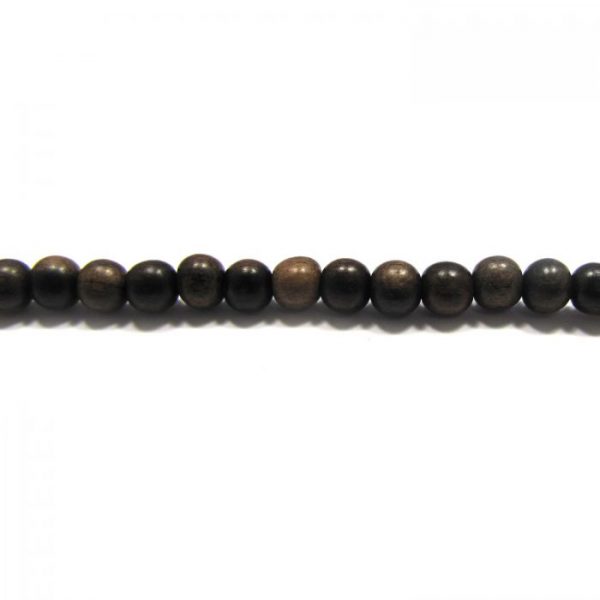 natural tiger ebony rounds, single strand