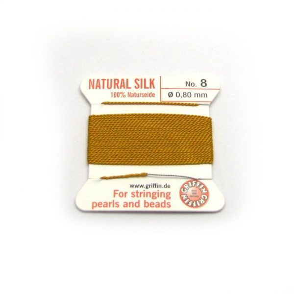 amber yellow silk cord