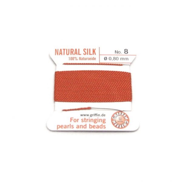 coral orange silk cord