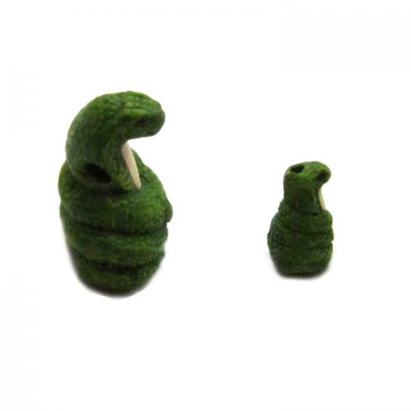 Ceramic Bead Large and Small Snake side view