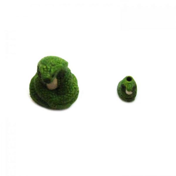 Ceramic Bead Large and Small Snake top view