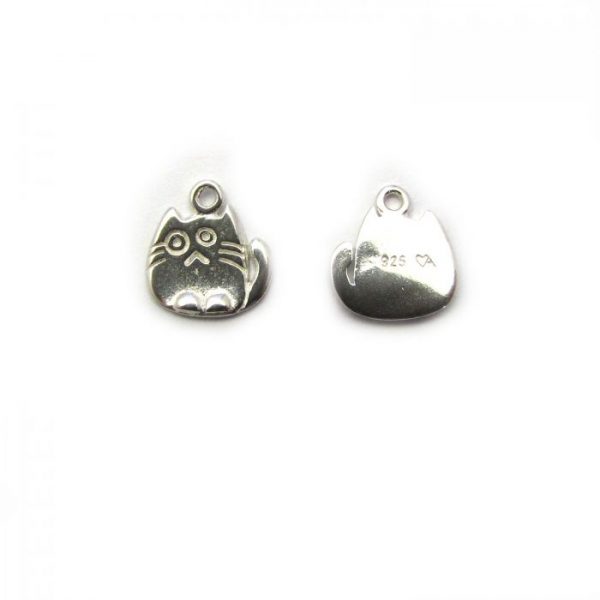 Sterling Silver Cartoon Cat