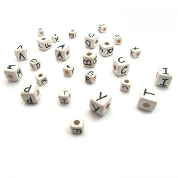 cube ceramic alphabet letters