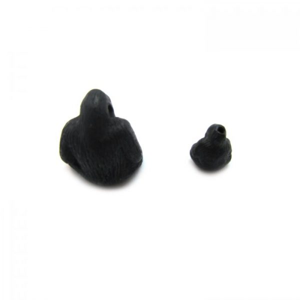 gorilla large and small ceramic beads from the back