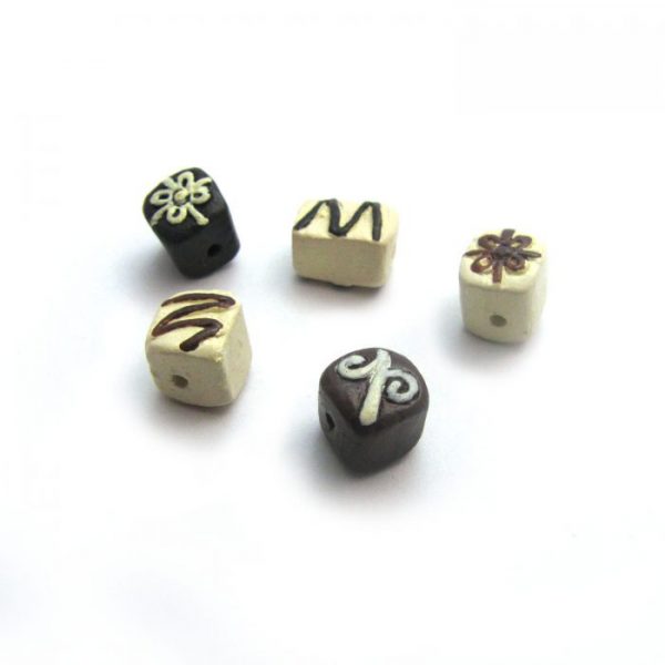Chocolates ceramic beads large and small