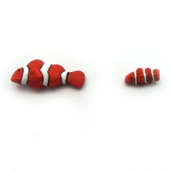 Clownfish ceramic beads large and small