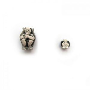 Gargoyle ceramic beads large and small