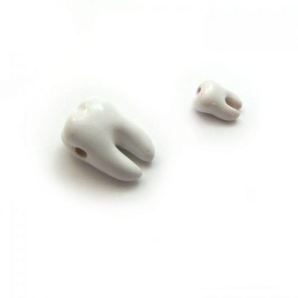Tooth ceramic beads large and small