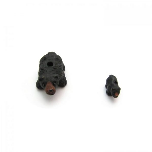 black bear front on and small ceramic beads