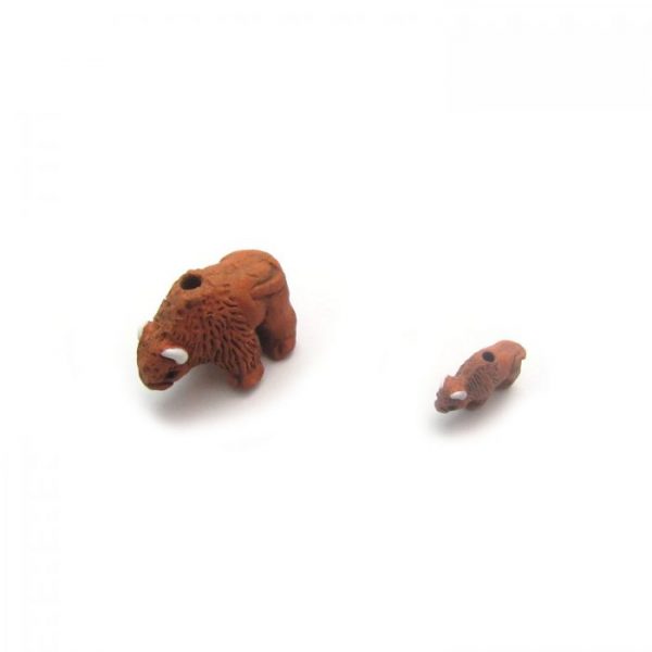 buffalo angled large and small ceramic beads
