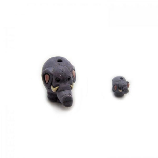 cartoon elephant ceramic beads large and small