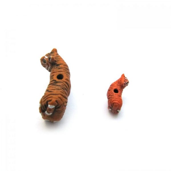 eramic animal beads large and small - Tiger