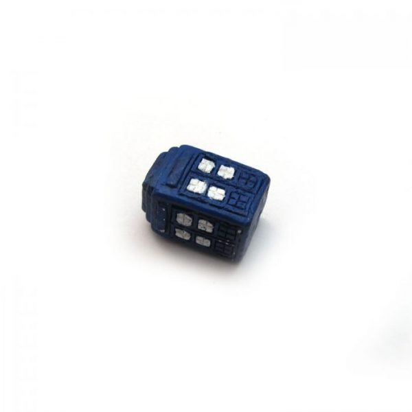 ceramic animal beads large and small - police box tardis