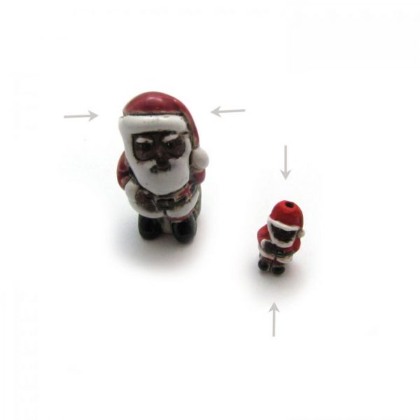 ceramic animal beads large and small - santa claus