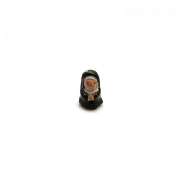 ceramic bead small nun front view