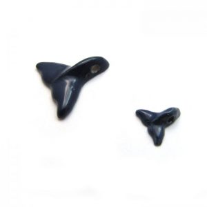 ceramic animal beads large and small - whale tail