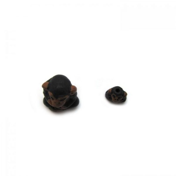 chimp top view large and small ceramic beads