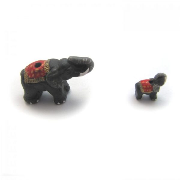 elephant with rug ceramic beads large and small