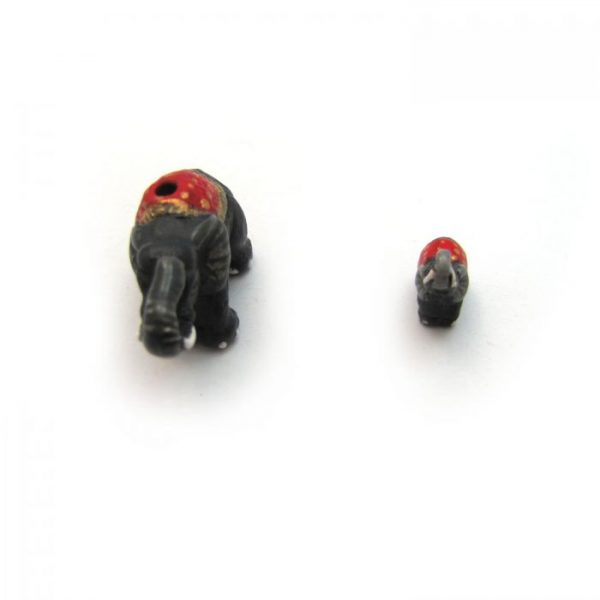 elephant with rug ceramic beads large and small
