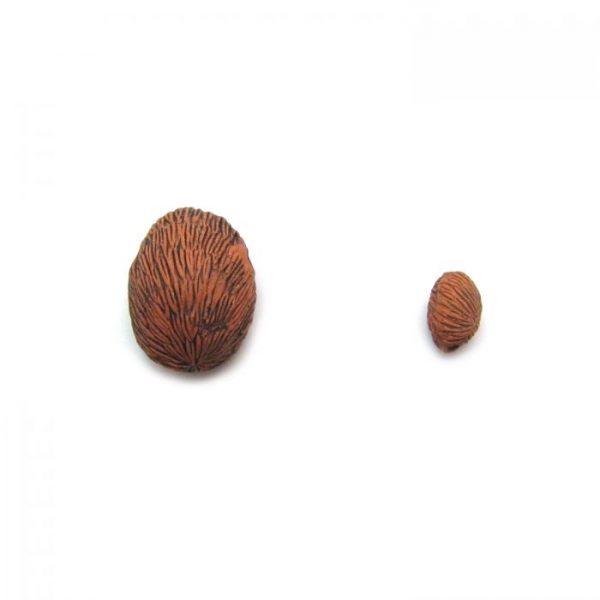 hedgehog large ceramic beads from the back