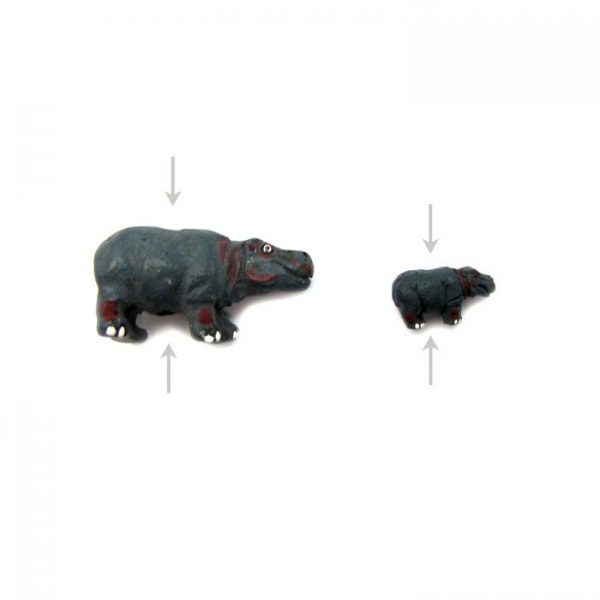 hippo side on showing bead hole location large and small ceramic beads