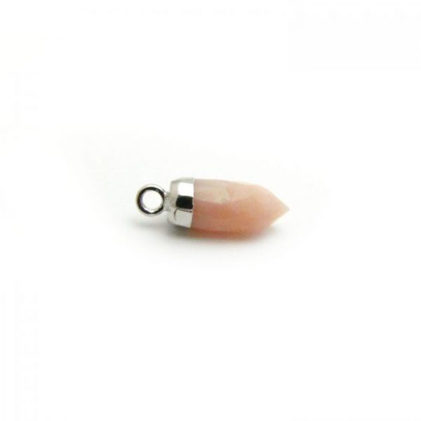 Pink Peruvian Opal - Stone point with loop