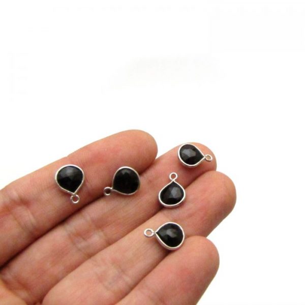 black onyx strerling silver edged