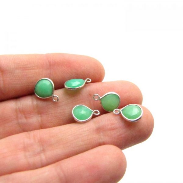 chrysoprase silver edged