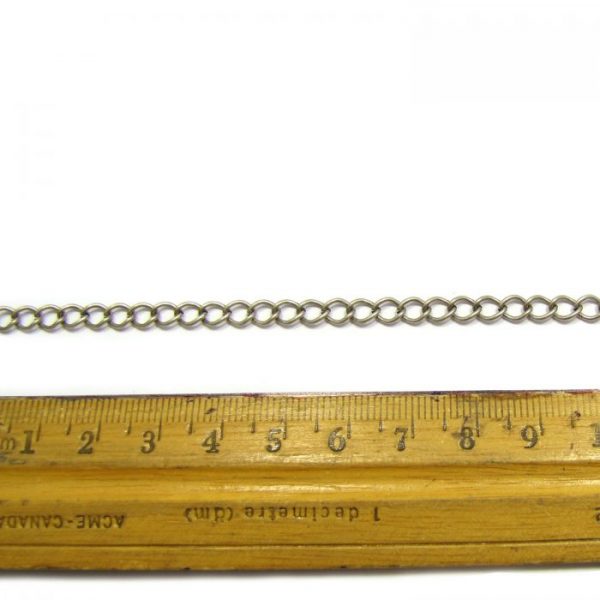 curb chain ch 6 antique silver ruler