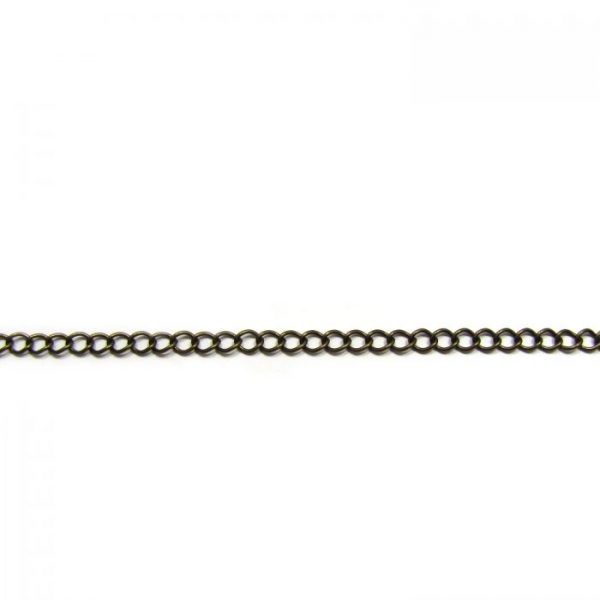 curb chain ch 6 brass oxidized length