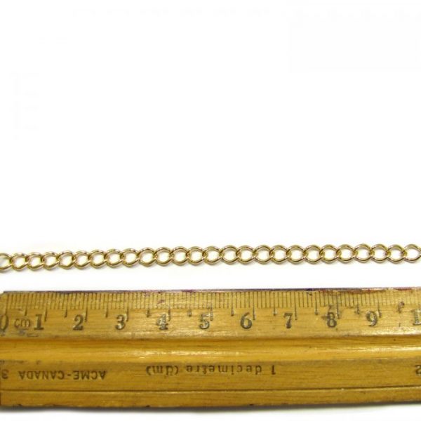 curb chain ch 6 gold plated ruler
