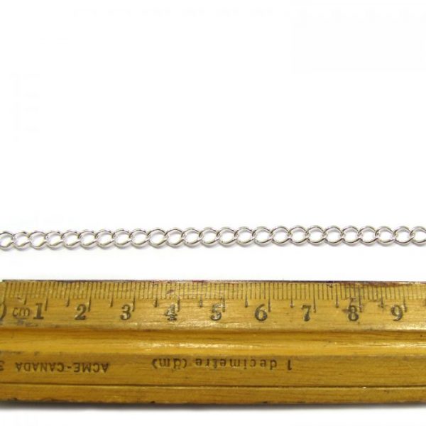 curb chain ch 6 silver plated ruler
