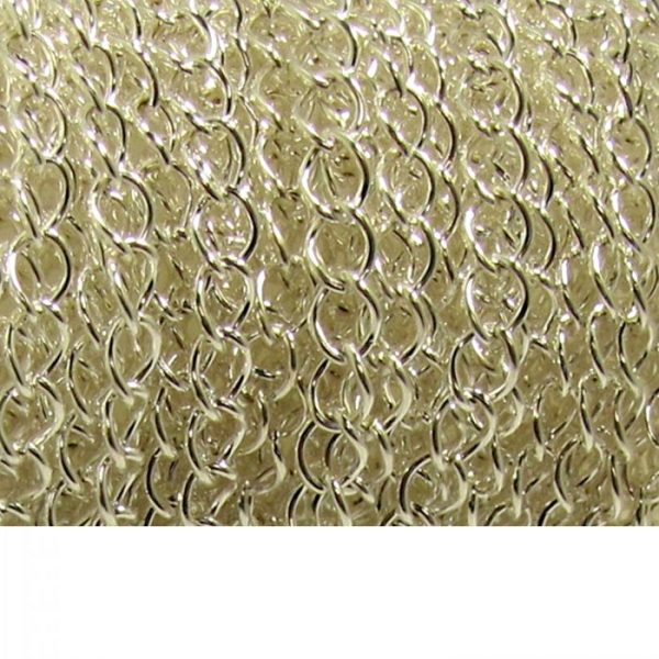 curb chain ch 6 silver plated spool