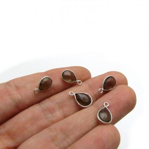 smokey quartz silver edged