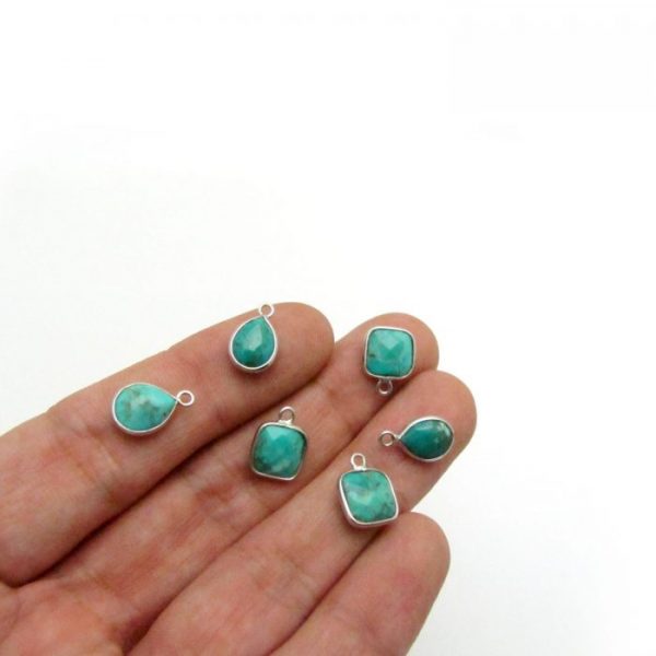 turquoise silver edged