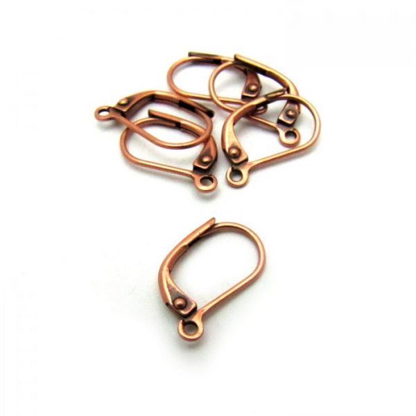 Base metal copper plated leverbacks