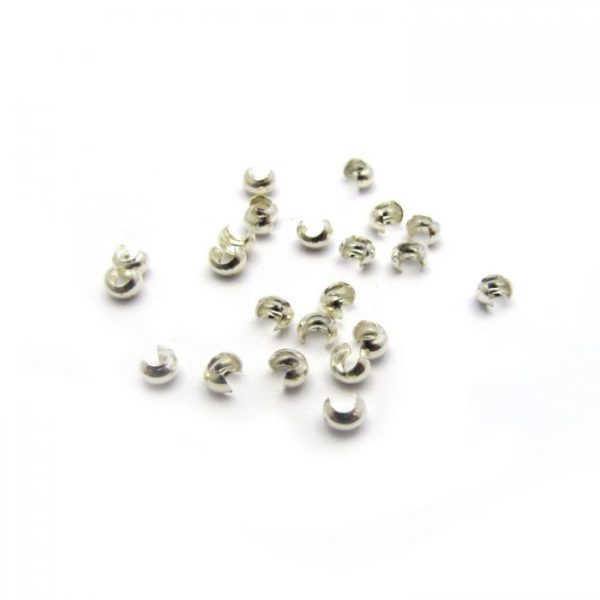 Crimp Covers 3mm Sterling Silver
