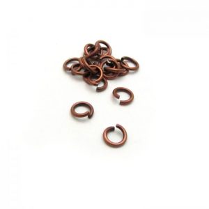 240 Antique copper plated 6 and 8mm split rings clasps fpc102 