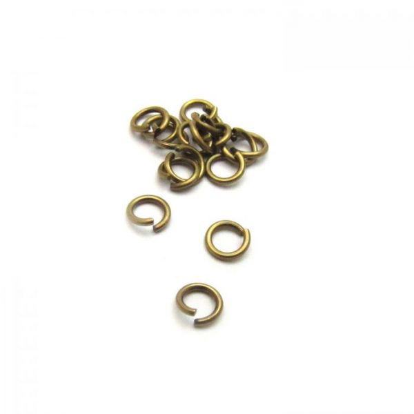 base metal antique gold plated jump ring2