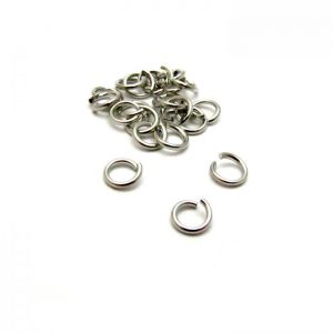 base metal antique silver plated jump ring