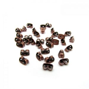 butterfly base metal earring backs copper plated