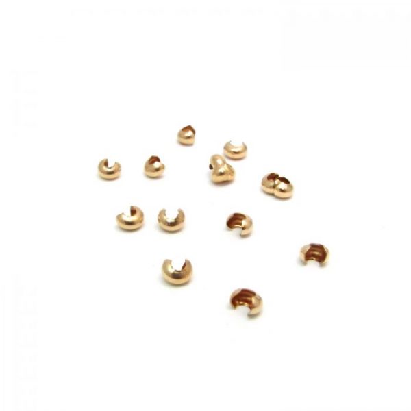 crimp cover gold fill 4mm