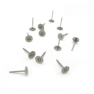 flat stud earrings stainless steel