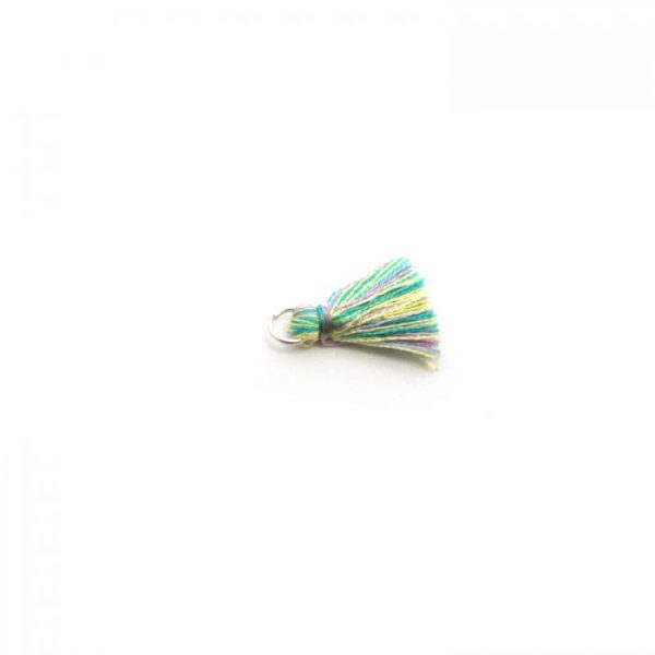 2cm Silk Tassels With Open Jump Ring - Mixed Multicolour
