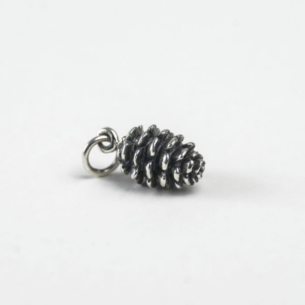 Pine Cone Charm - Sterling Silver