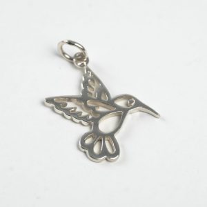 Humming Bird Charm - Sterling Silver